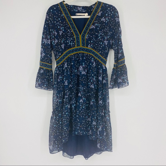 Chelsea & Violet Floral Bell Sleeve Boho Dress XS - Picture 2 of 8